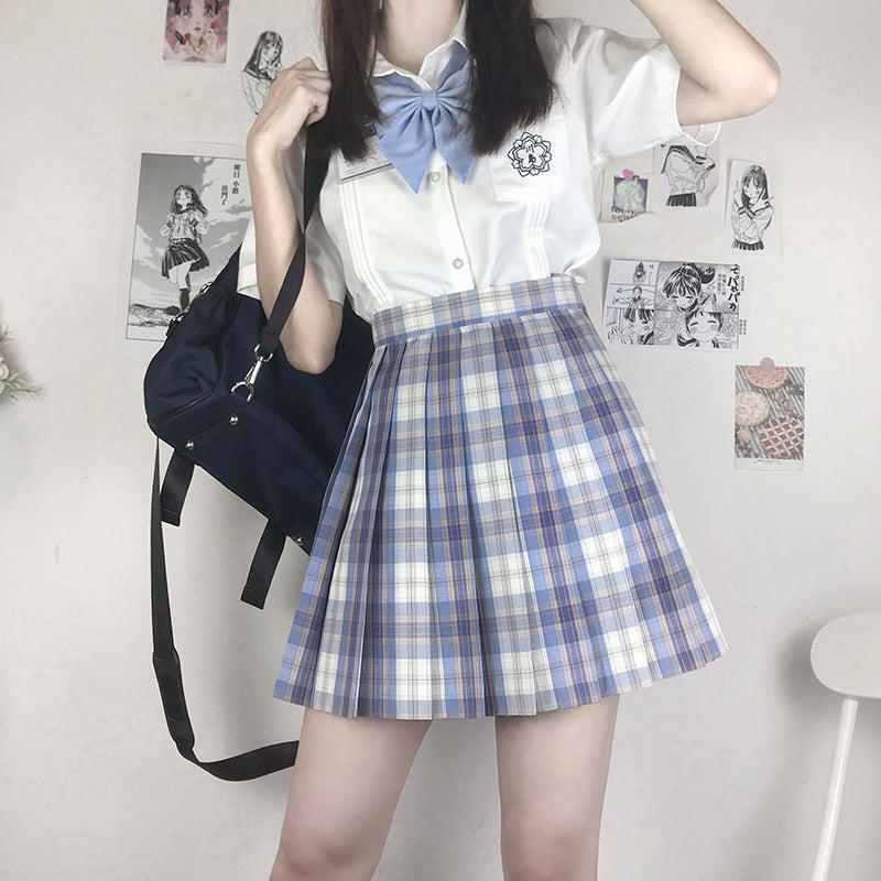 白菜jk格裙春夏百褶裙格子半身裙 原创jk制服格裙正版裙